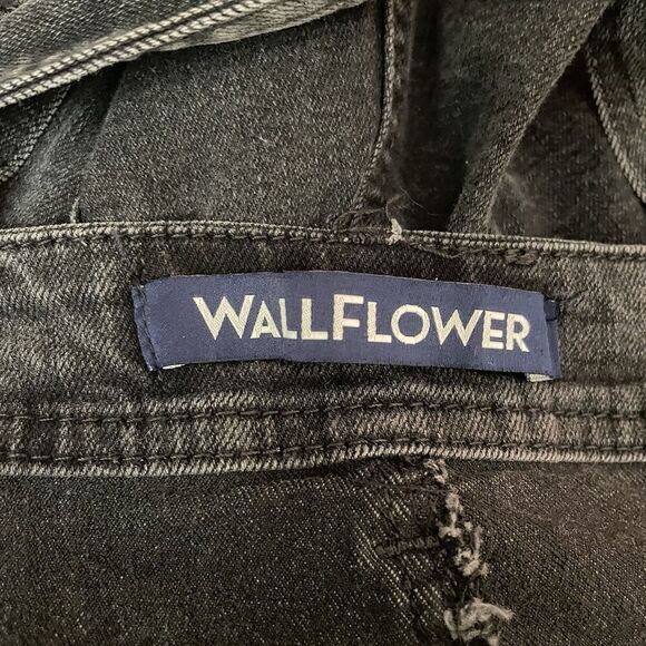 Wallflower Black Denim Overall Shorts - Picture 9 of 10